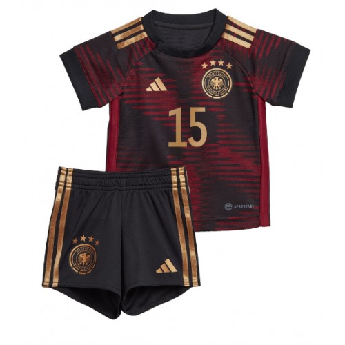 Tyskland Niklas Sule #15 Bortedraktsett Barn VM 2022 Kortermet (+ Korte bukser) Tyskland Niklas Sule #15 Bortedraktsett Barn VM 2022 Kortermet (+ Korte bukser)